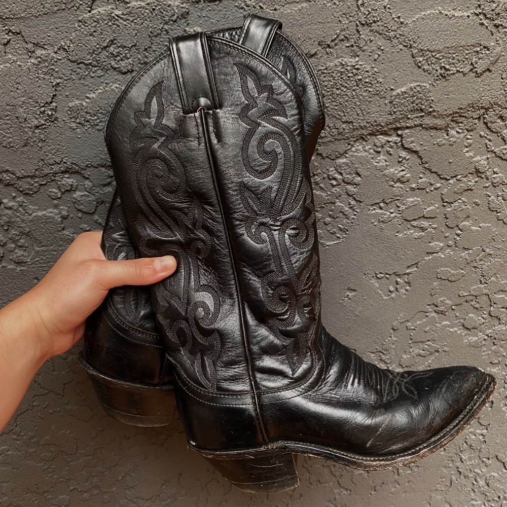 ❌Not Available❌ Black Justin Style Texas Boots